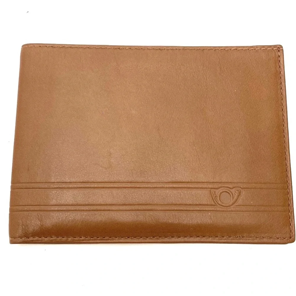 Flavi Vismano Men's Tan Bi-Fold Italian Leather Wallet